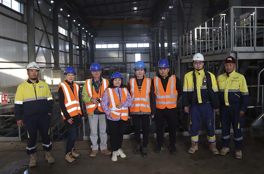 Mine workers in Mongolia