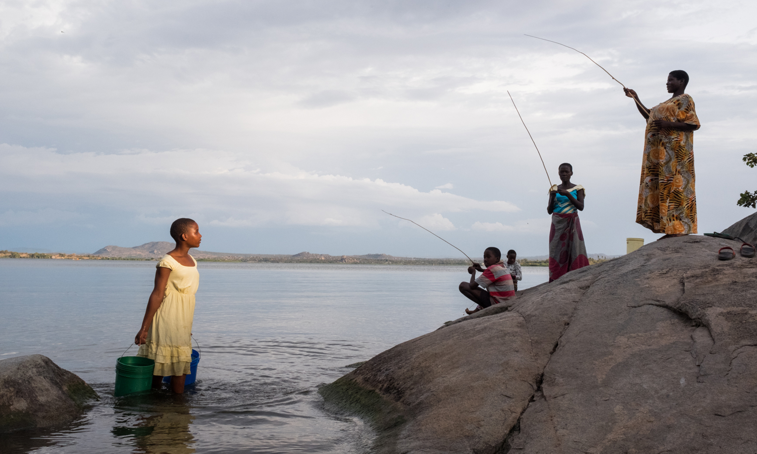 Women fish in Tanzania