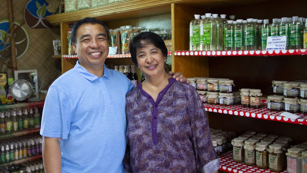 Two smiling business owners in the Philippines